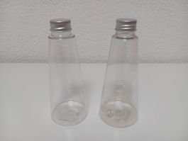 2 x leere Plastikflaschen mit Schraubverschluss 200ml neu