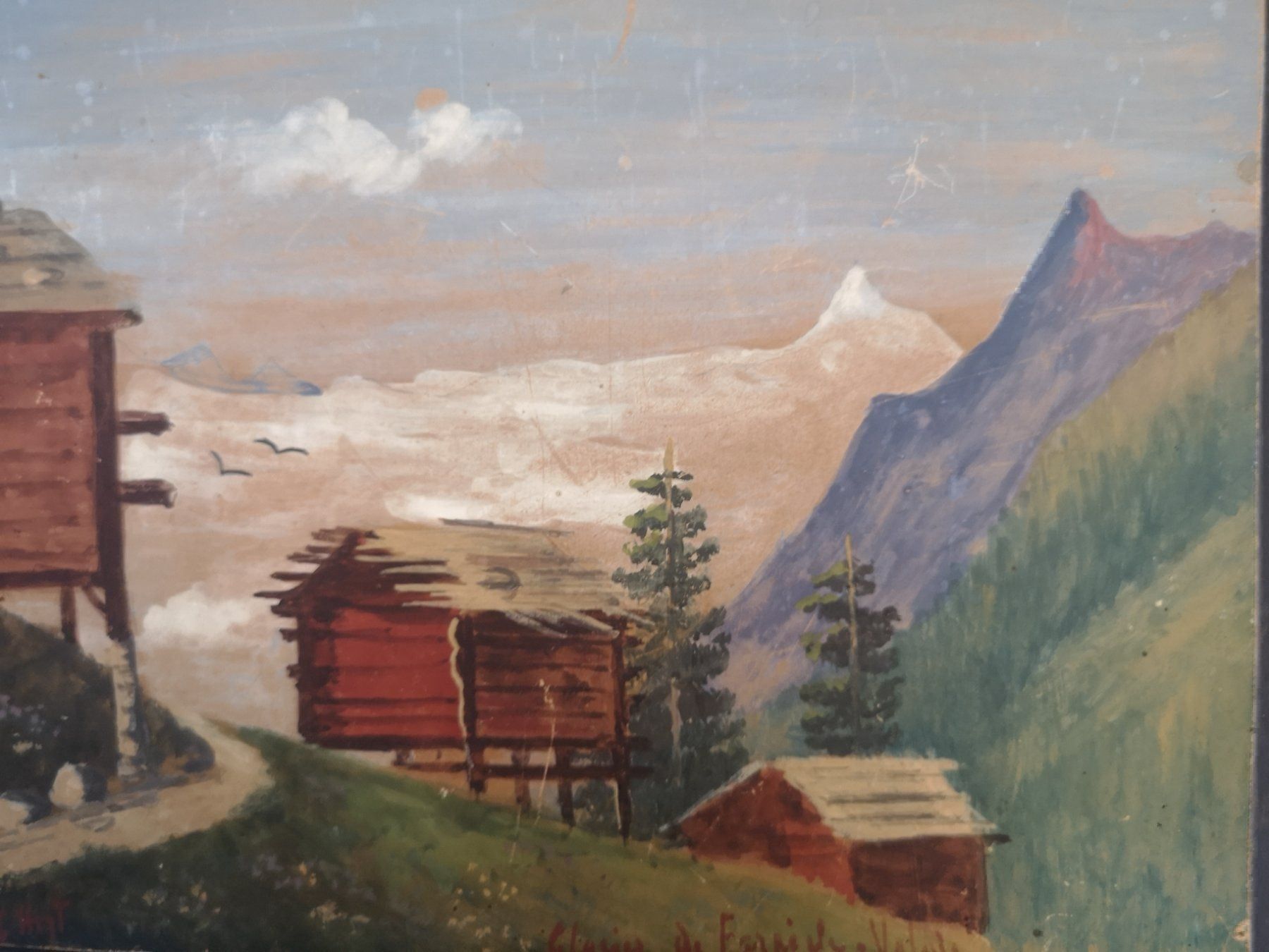 Gemälde: PEINTURE VALAIS SIGNÉE ET LOCALISÉE – Gebraucht aus Genève von Qanil77 1
