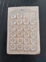 Knöpfe transparent, 12 mm Durchmesser - Vintage