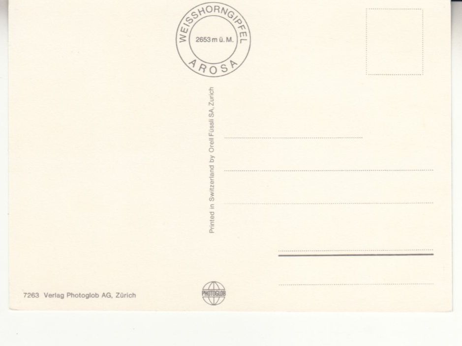 Cartoline postali: Weisshorn ca. 1970 – Usato da Bürglen TG venduto da StampGraf 1