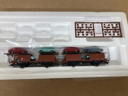 Märklin H0 46127 Autotransportwagen Laae 52 mit 8 VW PKW, DB