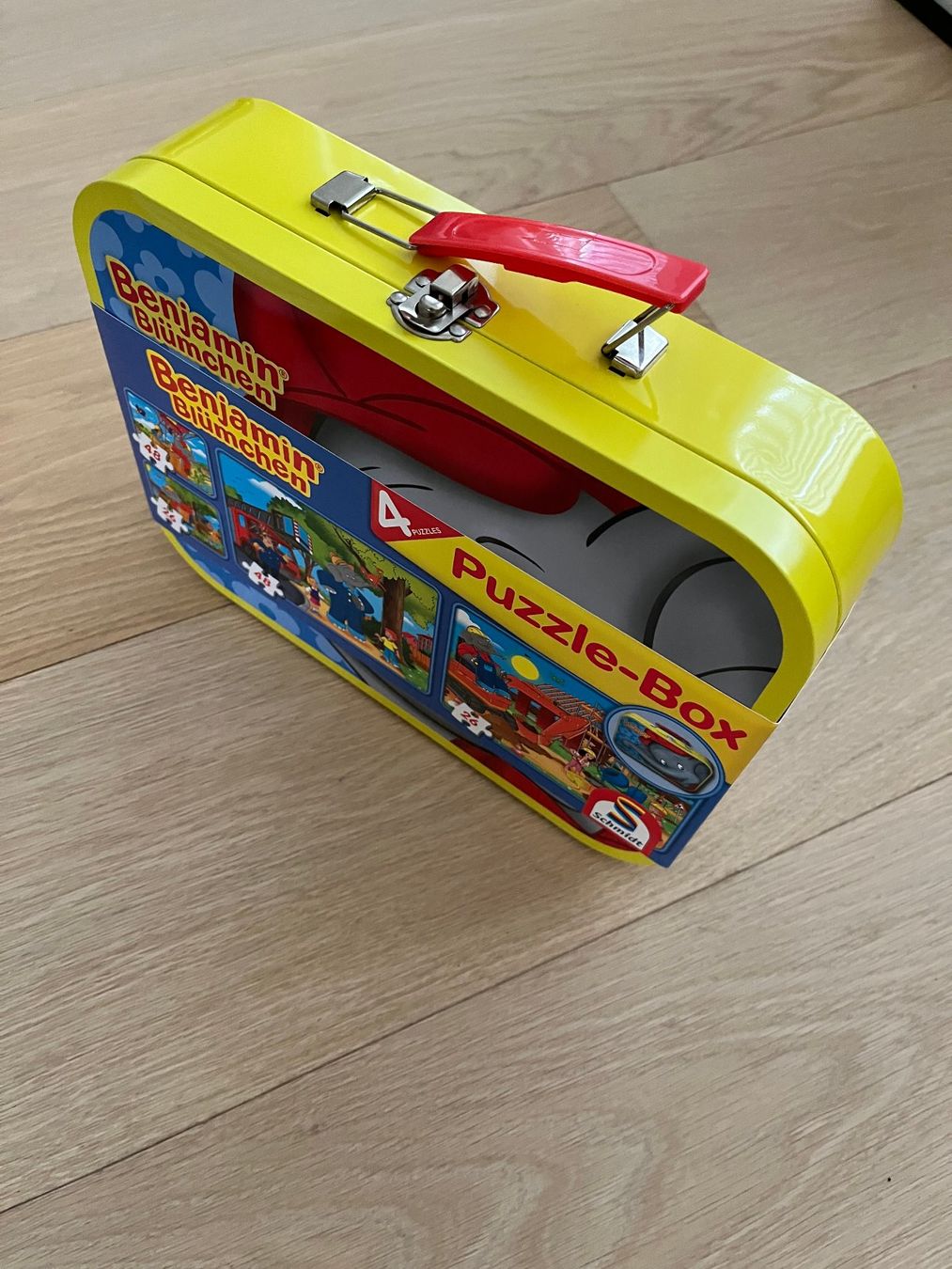 Puzzle: NEU Benjamin Blümchen: 4 Puzzle im Metallkoffe – Nuovo e nell'imballaggio originale da Arbon venduto da vb4all 1