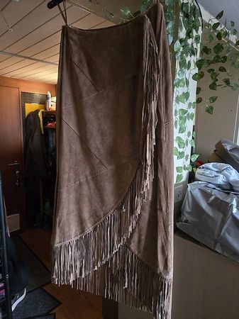Rock aus Leder Braun