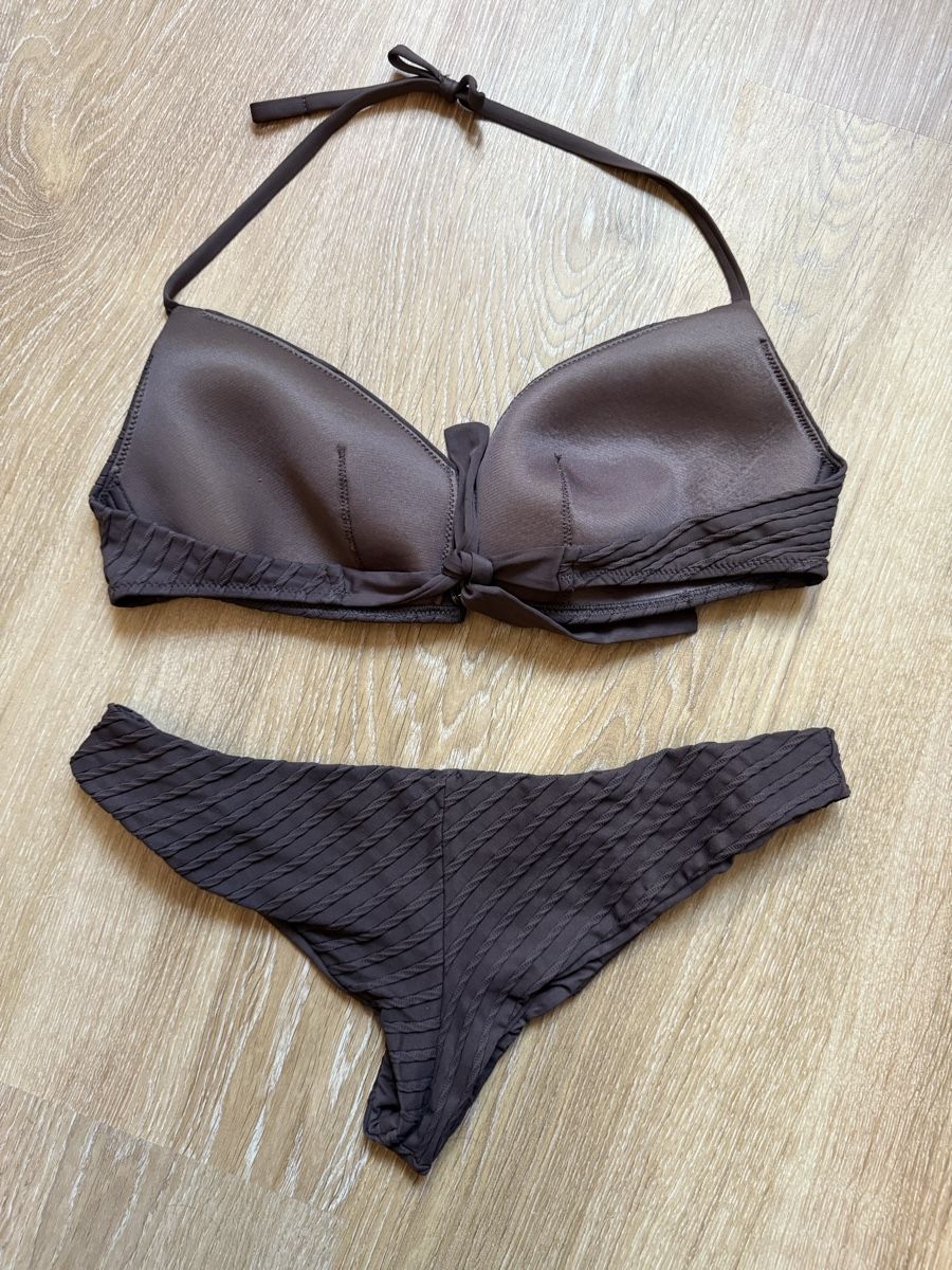 Calzedonia Badekleider & Bikinis: Bikini marron perles Calzedonia, t.M/85B – Gebraucht aus Tavannes von Thriftshop 1