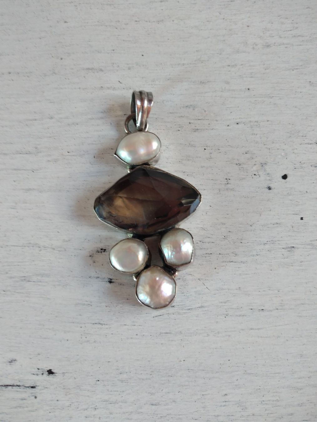 Ciondoli: Pendentif argent, perles et pierre – Nuovo (secondo la descrizione) da Boussens venduto da mgerma54