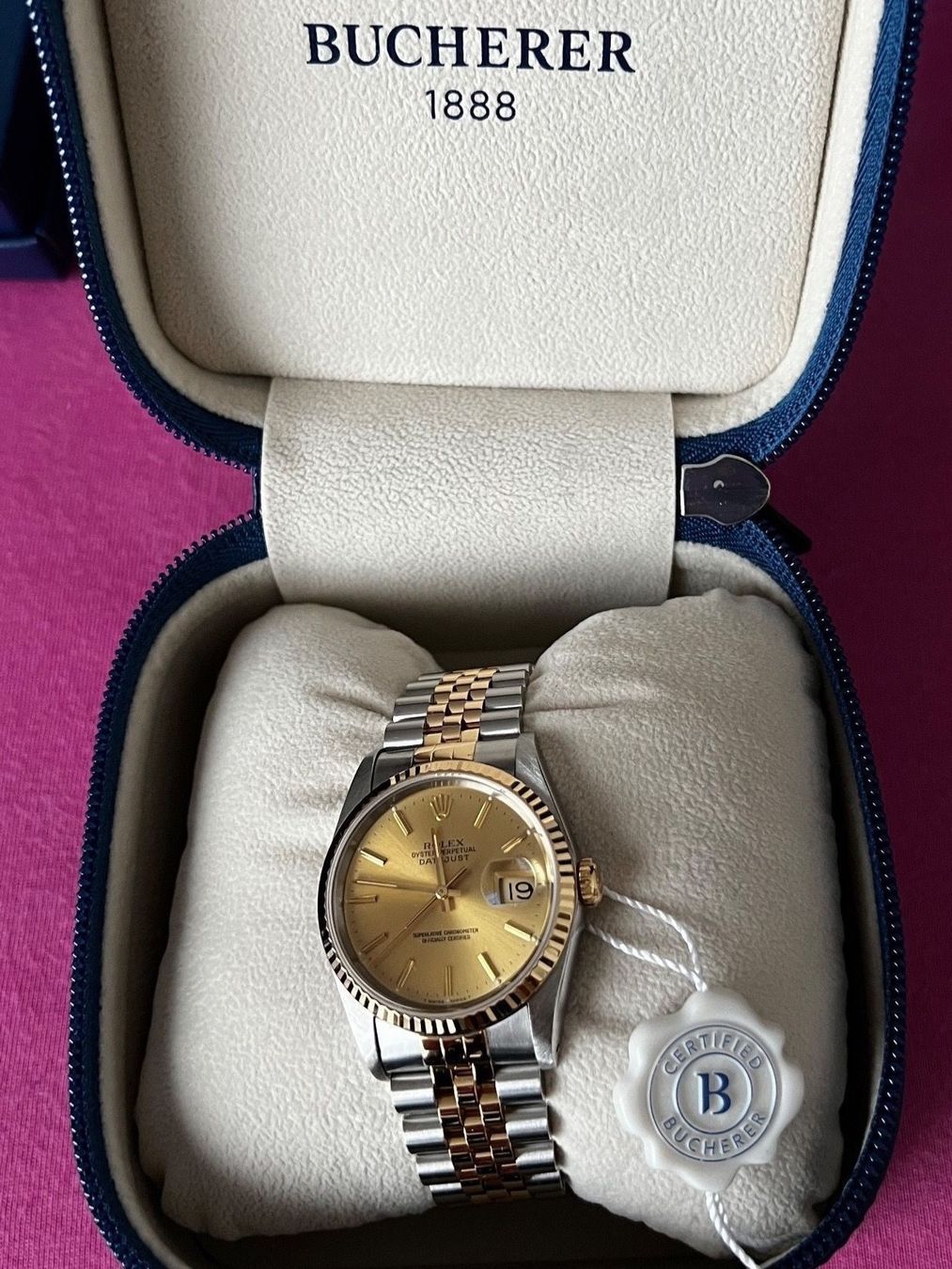Rolex Uhren: Rolex Datejust 36 | Champagne | Ref. 16233 – Neu und originalverpackt aus Wil SG von thehistorybuff