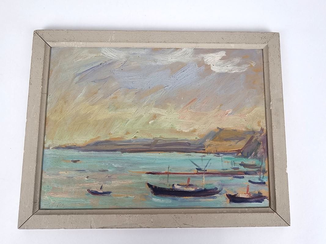 Dipinti: Gemälde - Vue de lac par lausanne – Usato da Urtenen-Schönbühl venduto da Restwert_Schoenbuehl 2