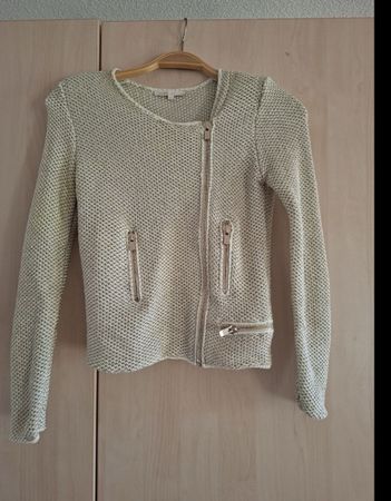Beautiful Maje sweater/jacket with gold stitches - size 1
