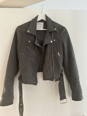 Pull&Bear Wildlederjacke, Grau, Gr. M - Top Zustand!