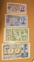 Banknoten Schweiz 5. Emission, Erhaltung III-IV, 1954-1977