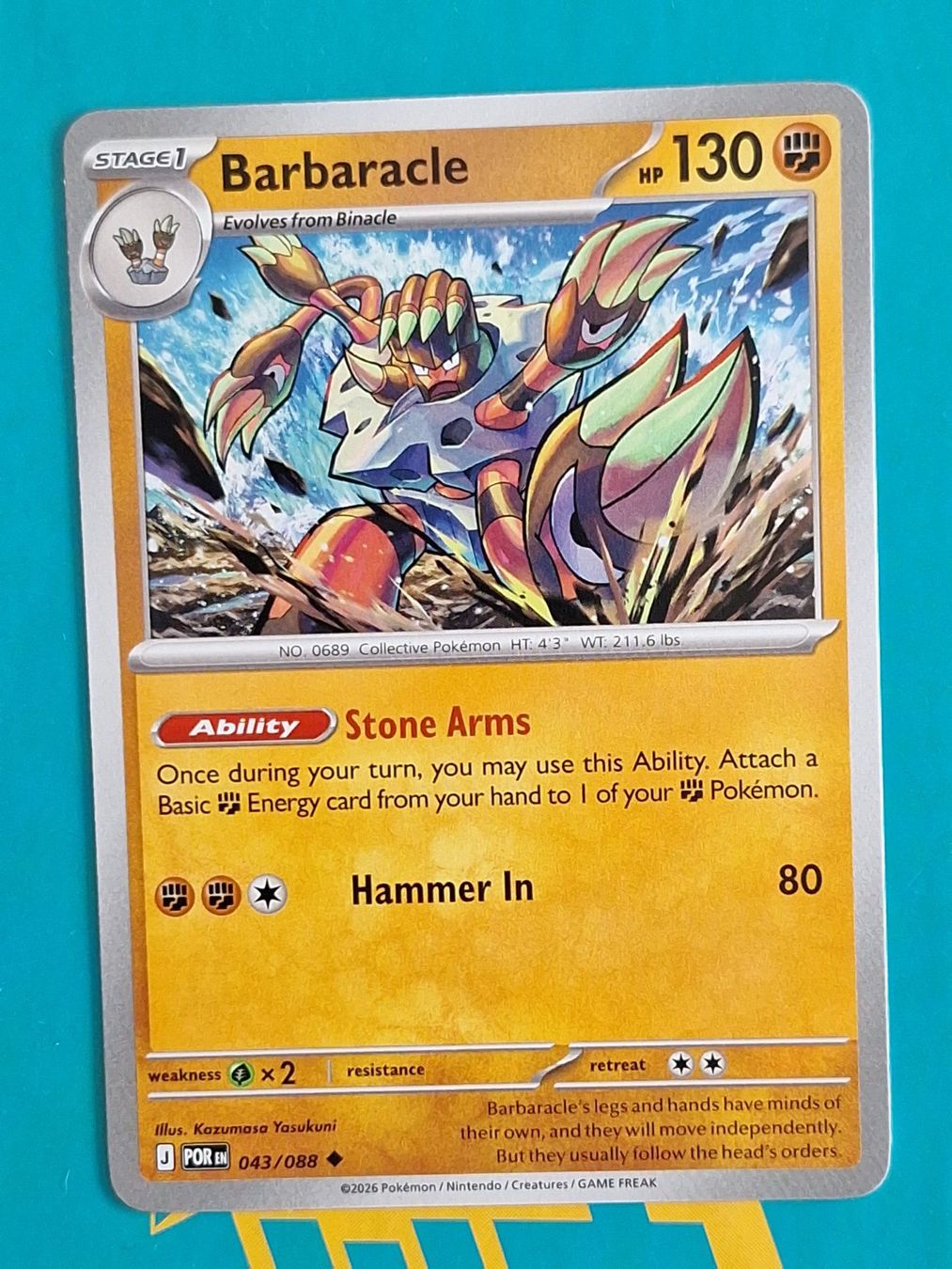 Pokémon Carte collezionabili: Barbaracle - Pokemon Perfect Order – Usato da Altstätten SG venduto da GGsGameshop