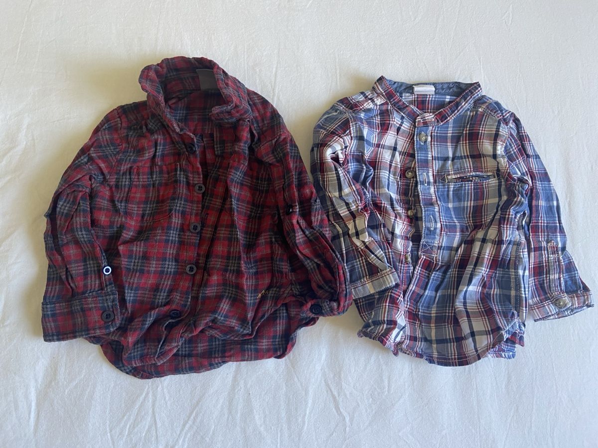 Camicie, T-shirt & Polo: 2 perfekte Herbsthemden 74/80 – Usato da Zürich venduto da Riiinchen
