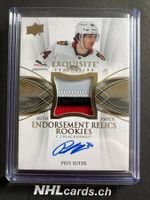 Pius Suter NHL Exquisite Rookie Patch Auto Card /50