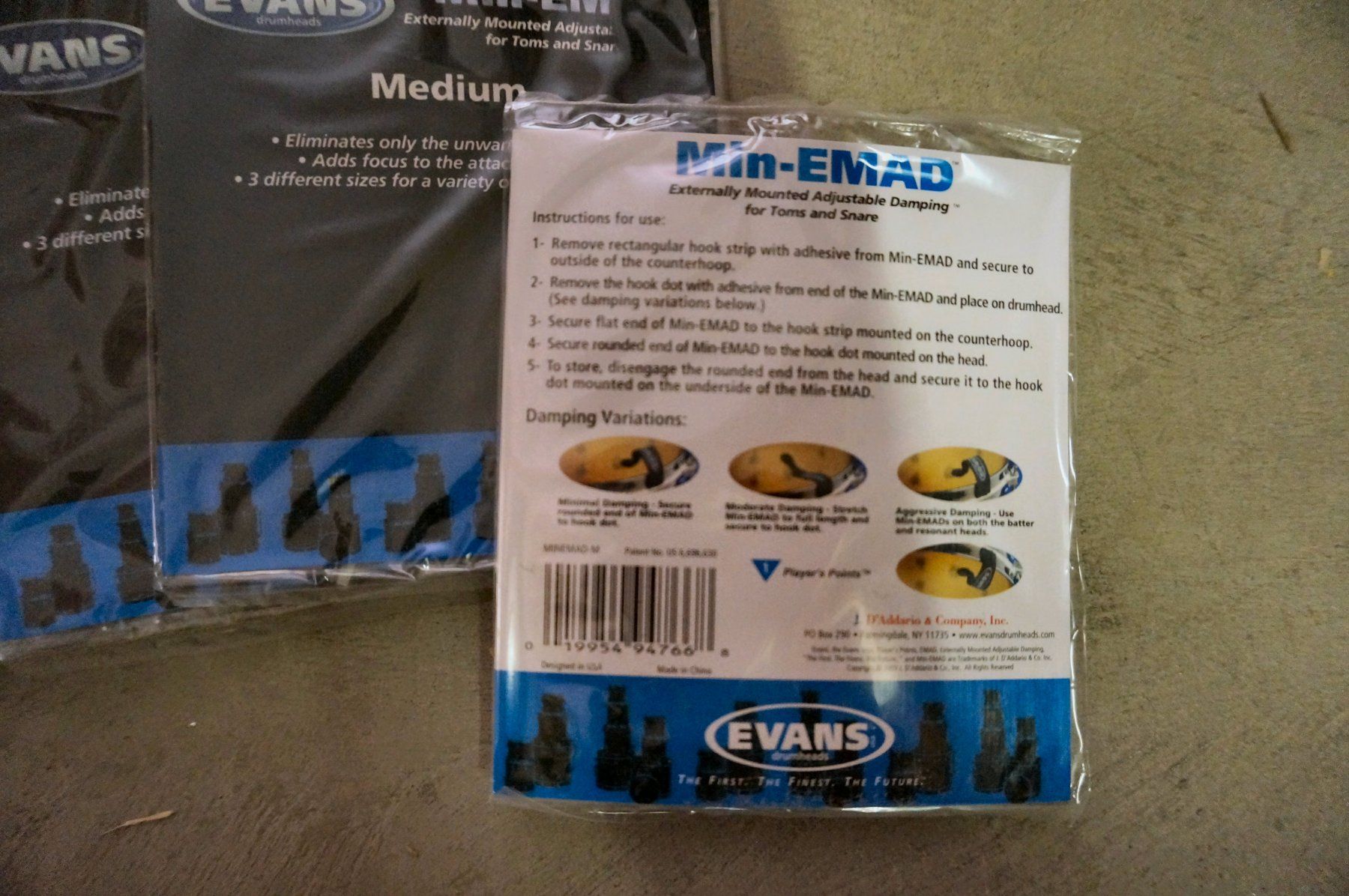 Evans Strumenti musicali: Evans Mini EMAD Damper, medium - 10pcs – Nuovo e nell'imballaggio originale da Zofingen venduto da Rodeln 2
