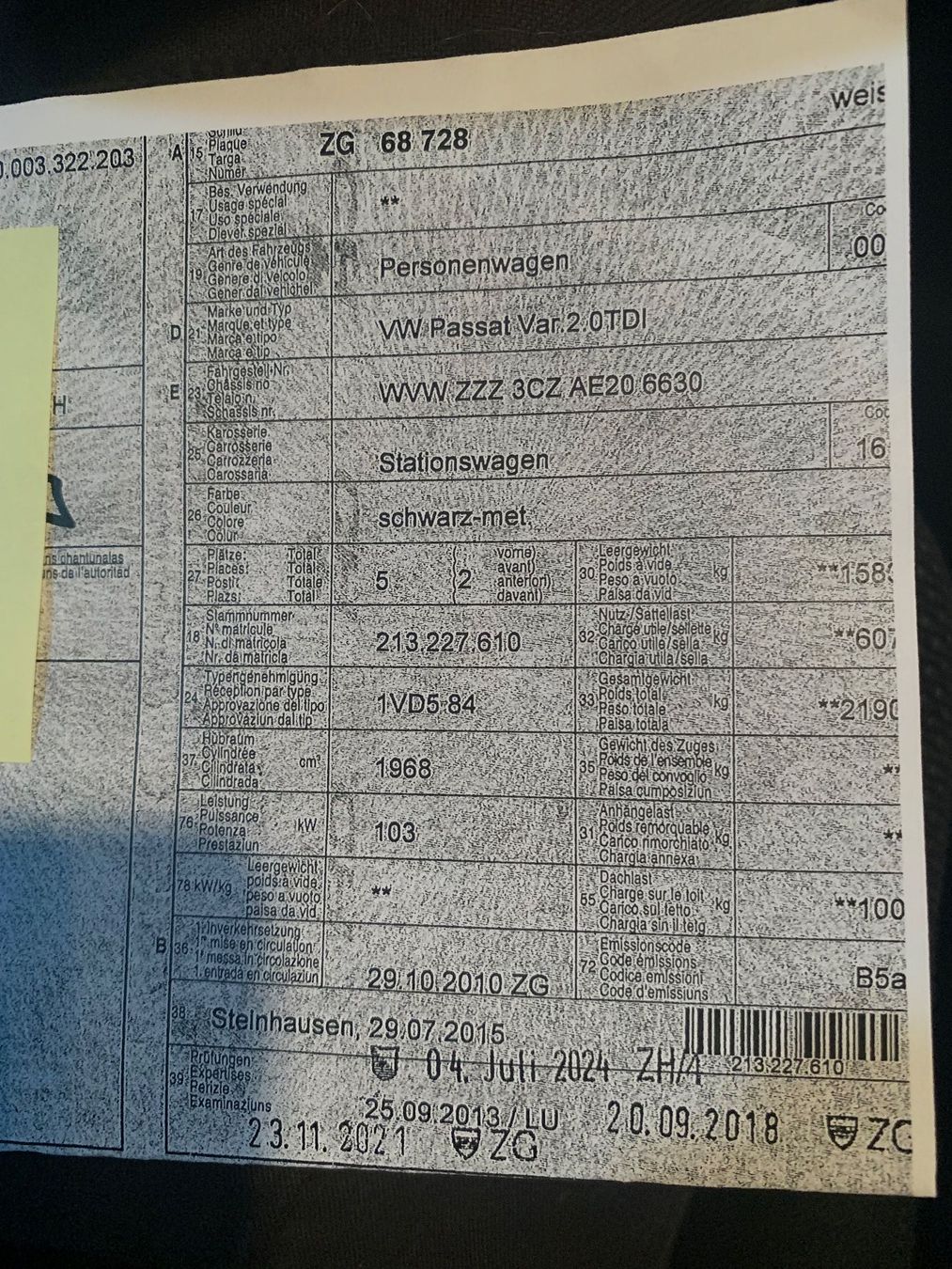 VW Autos: VW Passat Variant 2.0 TDI Automat – Gebraucht aus Wetzikon ZH von AndyG60 5