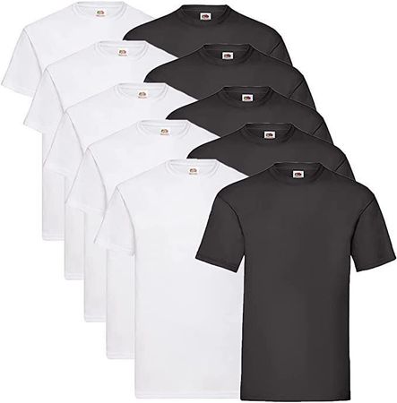 10 Stück Rundhals T-Shirt Fruit of the Loom Gr. M