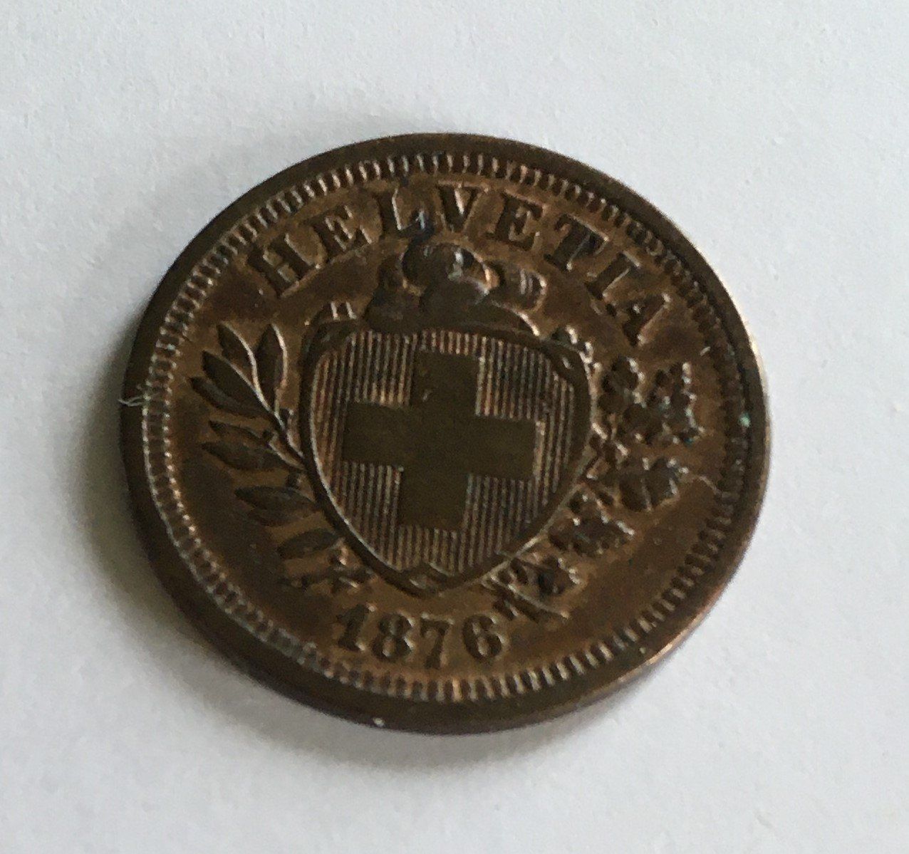 Tutti le monete: 1876 1 Rappen ss-vz – Usato da Kirchberg SG venduto da Helveticus00