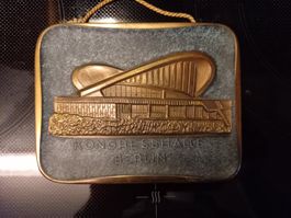 Kongresshalle Berlin Bronze/Messingschild 1950iger Jahren