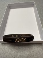Leder Armband mit Gold 18 Karat 750