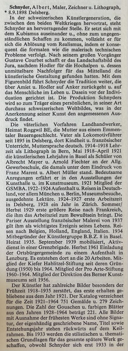 Dipinti: Albert SCHNYDER (1898-1989) – Usato da Grosshöchstetten venduto da Perle1951 6