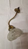 Jugendstil Vintage Lampe mit Glasschirm, Wandlampe, Top