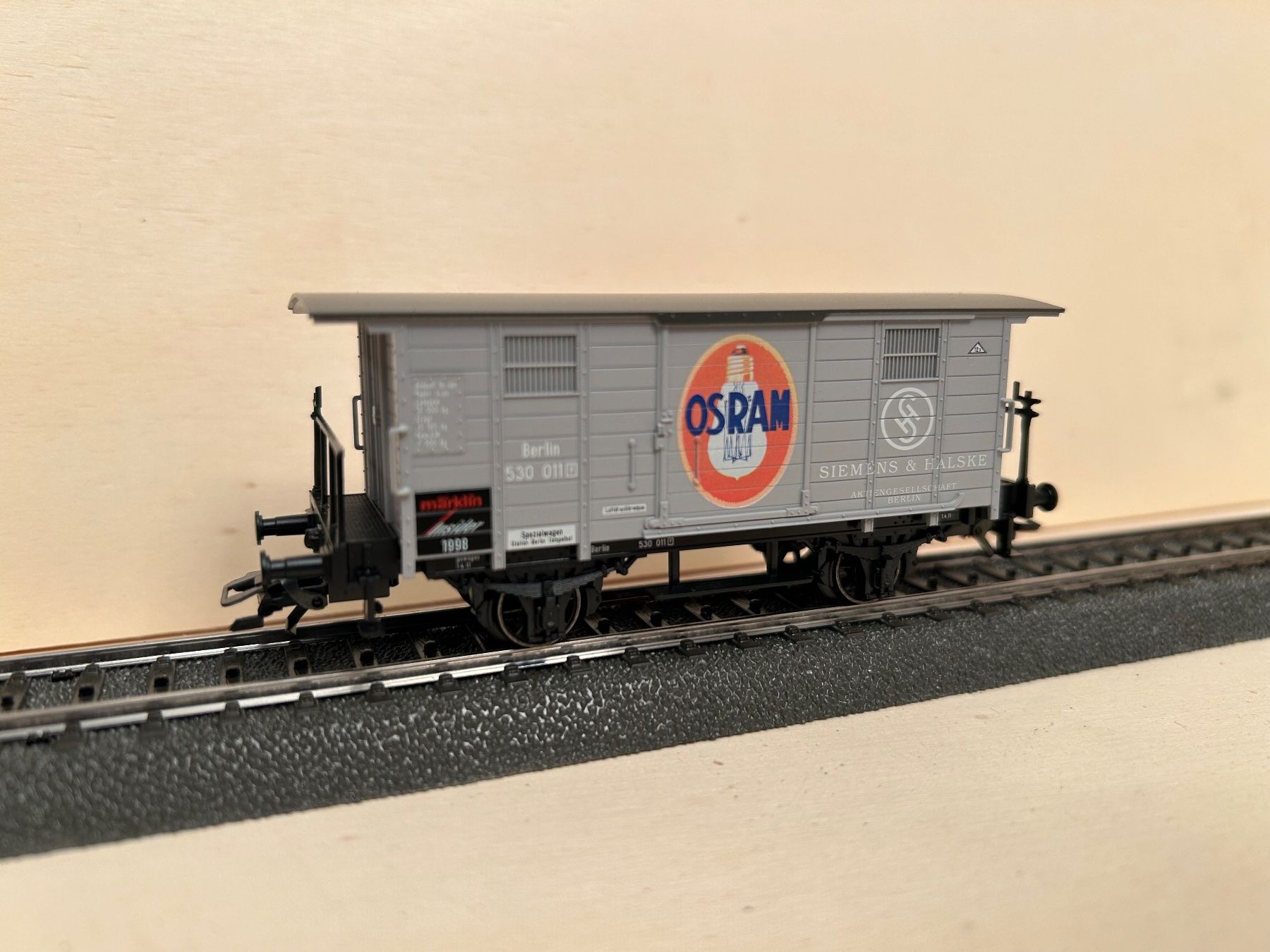 Märklin Modellini di ferrovie: Märklin Insider Jahreswagen 1998 "Osram" – Usato da Aesch (Neftenbach) venduto da klaibovski