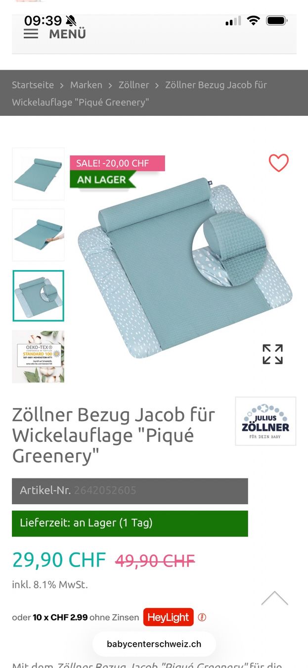 Fasciatoi & Accessori: Julius Zöllner Wickelunterlage – Usato da Obergösgen venduto da Diveda 2