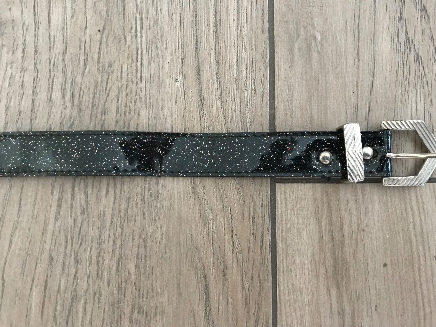 Cinture: schwarzer Gürtel (Damen) - mit Glitter – Usato da Lausanne venduto da opi_92cn 4