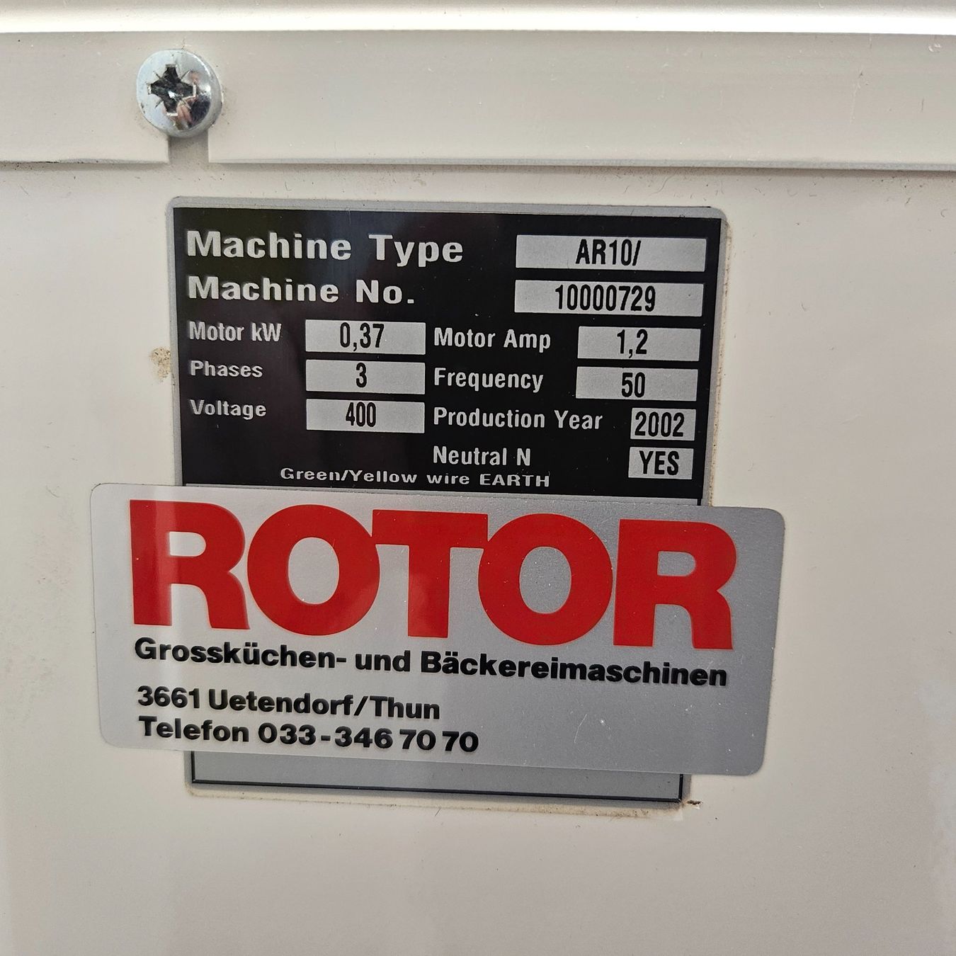 Elettrodomestici da cucina: ROTOR AR10 – Usato da Niederdorf venduto da LeptonAG 4