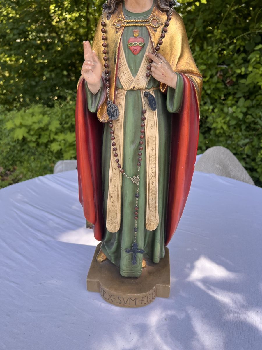 Statuette: Jesusfigur ,Gips , H: 32cm (17) – Usato da Glattfelden venduto da maa_qcj8 2