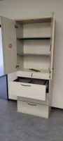 Grosser Büro Kombi Schrank 215 cm hoch, massiv
