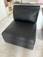 Ikea Schwarzer Ledersessel mit Stauraum - Top Zustand!