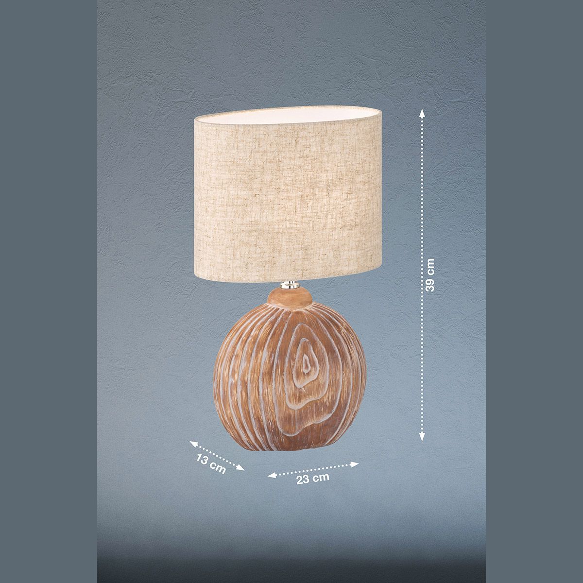Lampade: Tischleuchte, Stoffschirm, 39 cm Höhe – Nuovo (secondo la descrizione) da Kreuzlingen venduto da Smart-Light 1