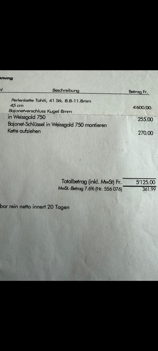 Perle (finte): Tahiti Perlenkette – Usato da Endingen venduto da Anna-KatJay 2