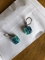 Boucles d'oreille en verre de créateur - neuves