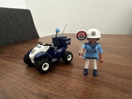 Playmobil Polizei Quad mit Figur, Top Zustand, Winter