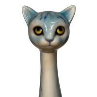 Long neck porcelain hand painted cat bath salt store