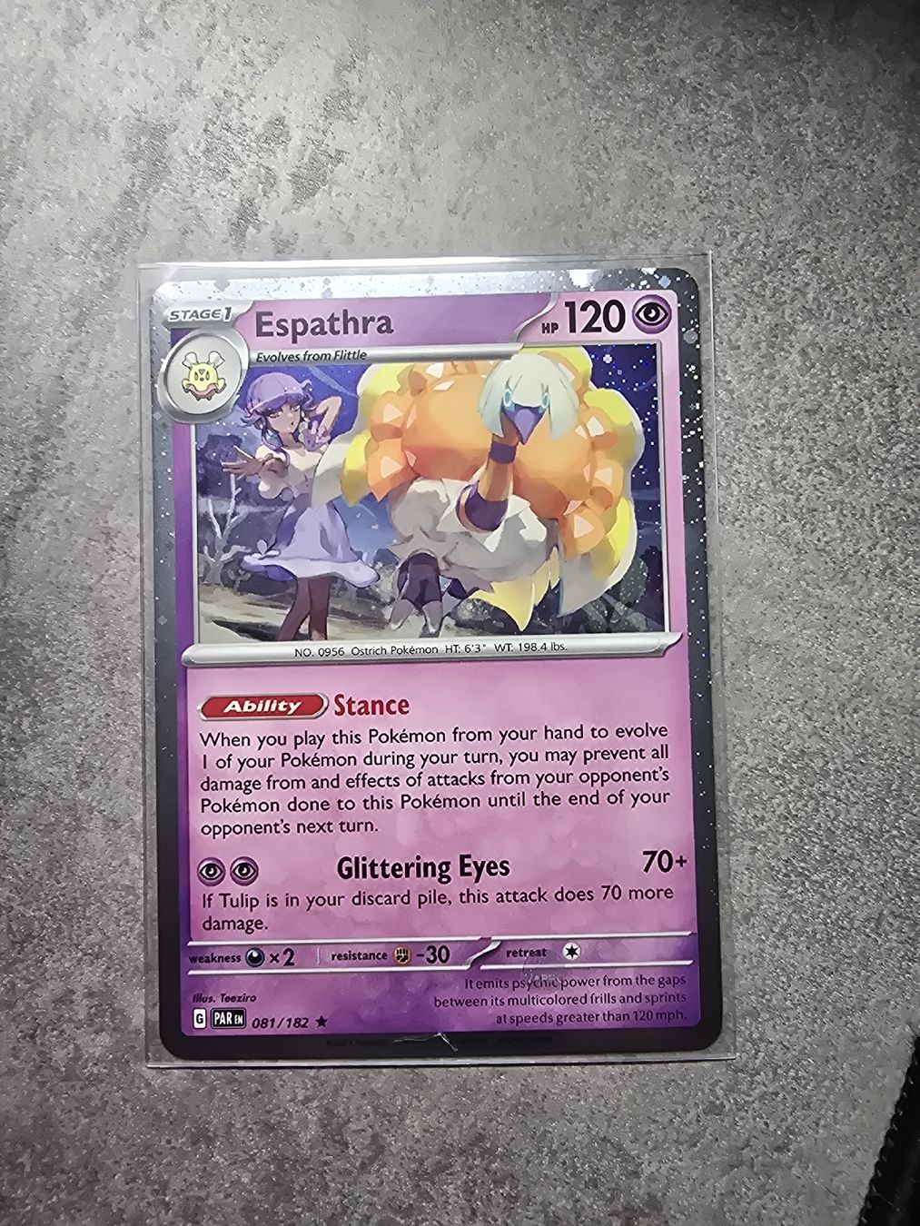 Pokémon Carte collezionabili: Espathra Cosmos Holo PAR 081/182 – Nuovo e nell'imballaggio originale da Fully venduto da MrGabriel