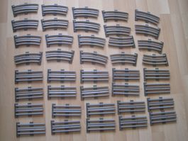LEGO 20 gebogene & 20 gerade 12V Lego Schienen LOT 4