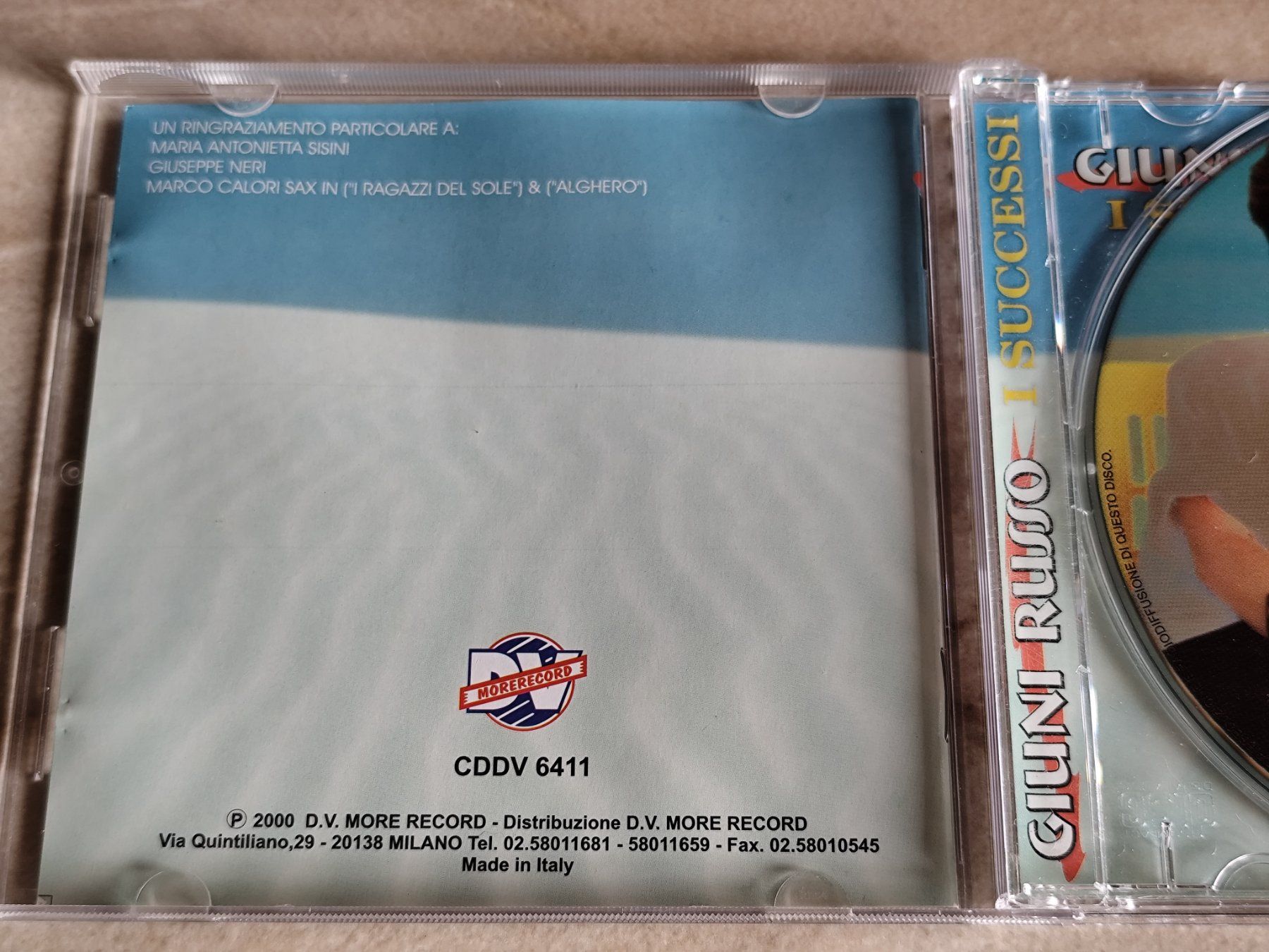 CD: GIUNI RUSSO - I SUCCESSI (2000) D.V. MORE RECORD – Nuovo (secondo la descrizione) da Ermenswil venduto da easyric 2