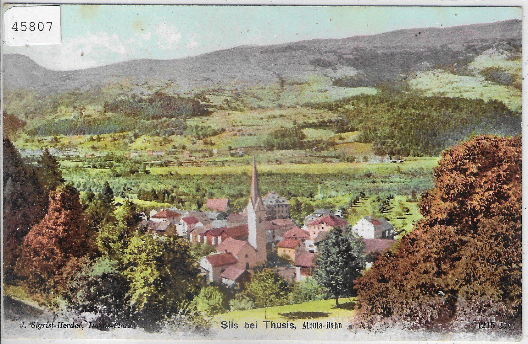 Cartoline postali: Sils bei Thusis - Alabula-Bahn - Litho – Usato da Ettingen venduto da Kartenplanet