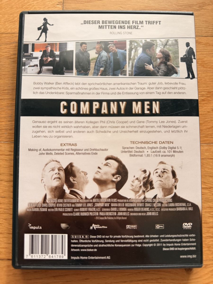 Tutti i DVDs: Company Men - DVD mit Ben Affleck – Usato da Kölliken venduto da nerdorado 1