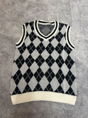 Argyle Strickweste Top GR L - Herbst/Winter - Neuwertig!