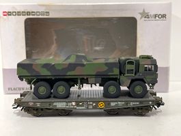 4MFOR BY MÄRKLIN ART 48713 FLACHWAGEN MIT LKW 10T GL MIL