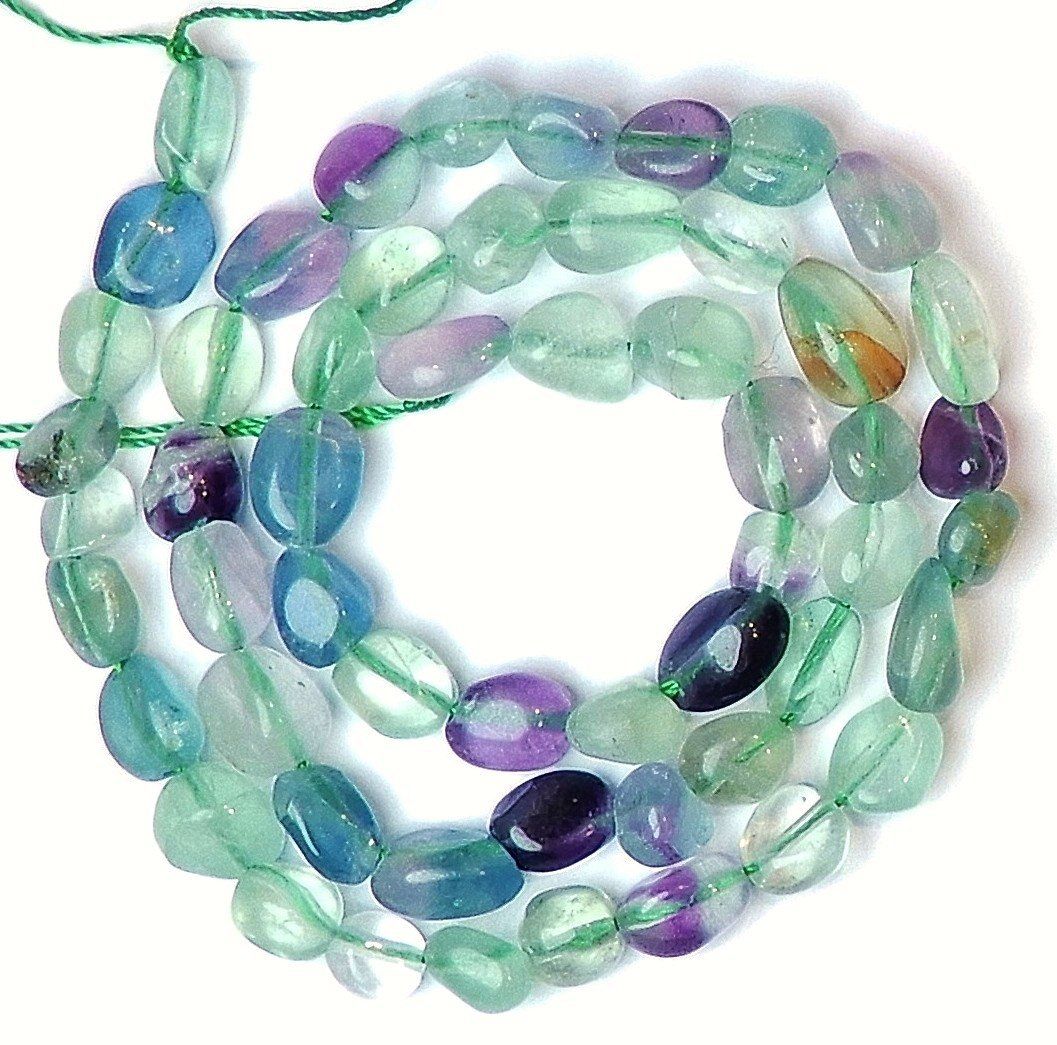 Ketten: 1 Strang schöne multicolor Fluorit Free Form Perlen – Neu (gemäss Beschreibung) aus Müllheim Dorf von GUENI01