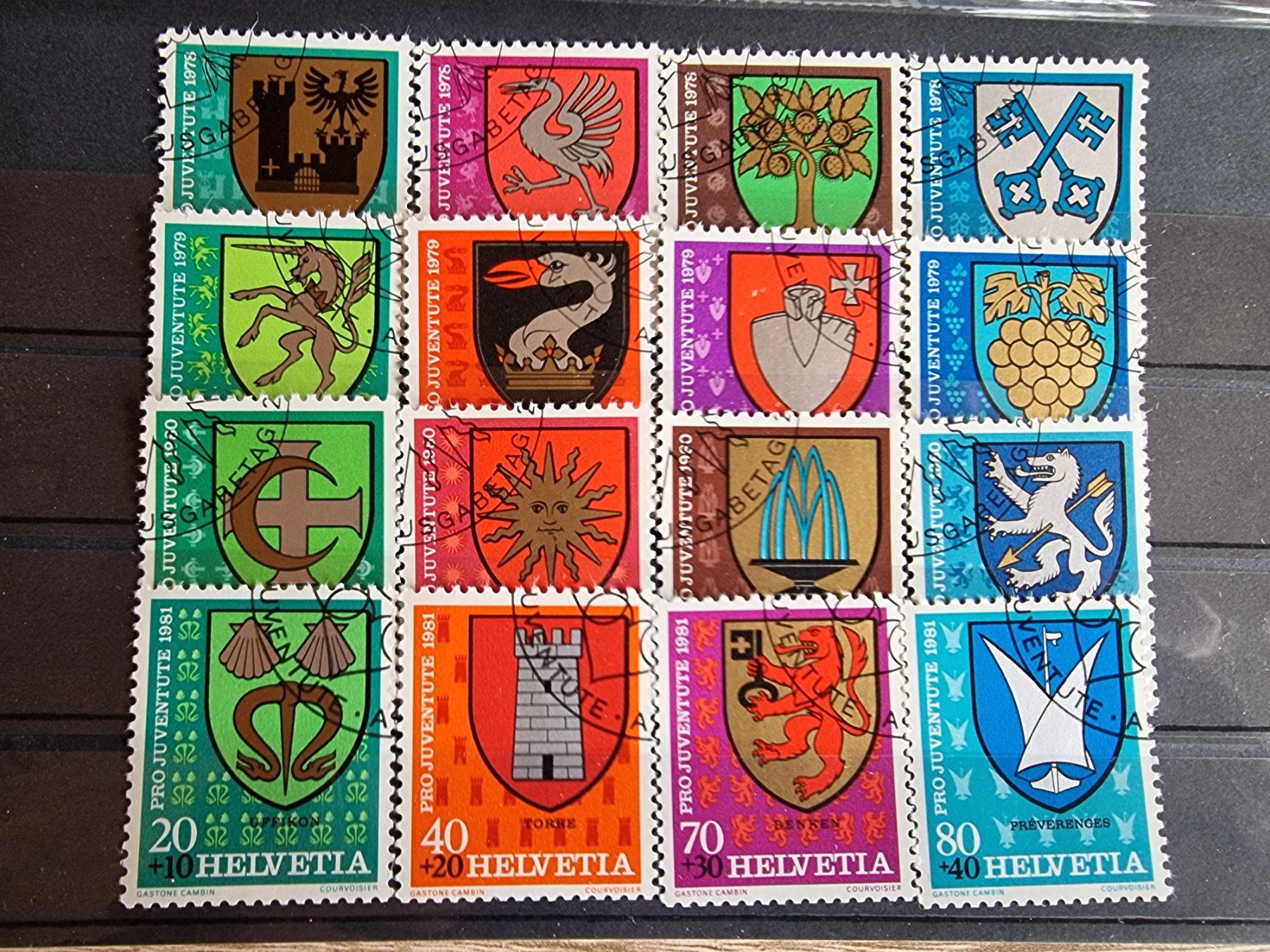 Tutti i francobolli: 4 ganze Pro Juventute-Sätze 1978 - 1981 – Usato da Buchen venduto da Jonny58