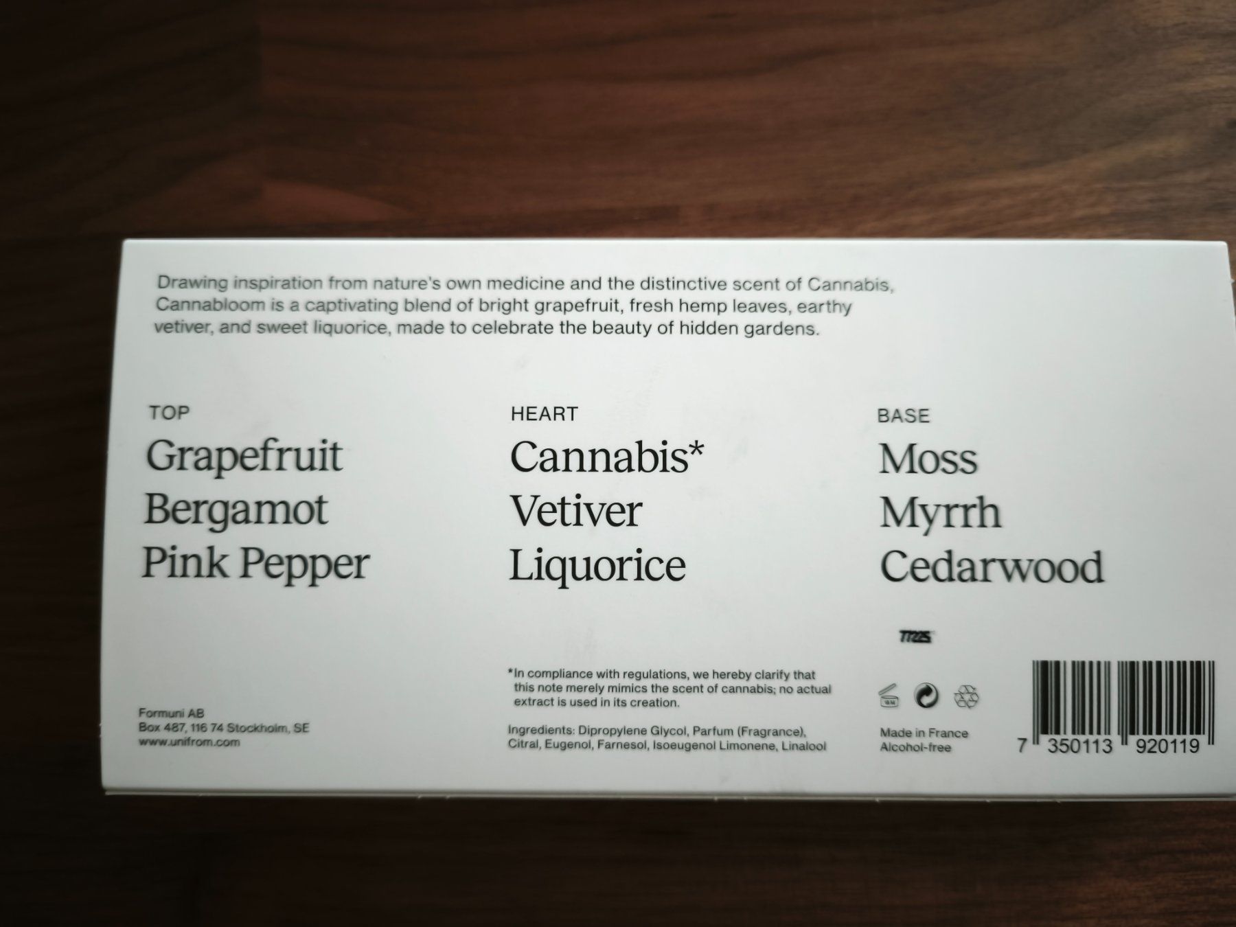 Profumi & Eau de Toilette: UNIFROM Parfum Cannabloom Neu – Nuovo e nell'imballaggio originale da Koblenz venduto da Ivy_Belle 3