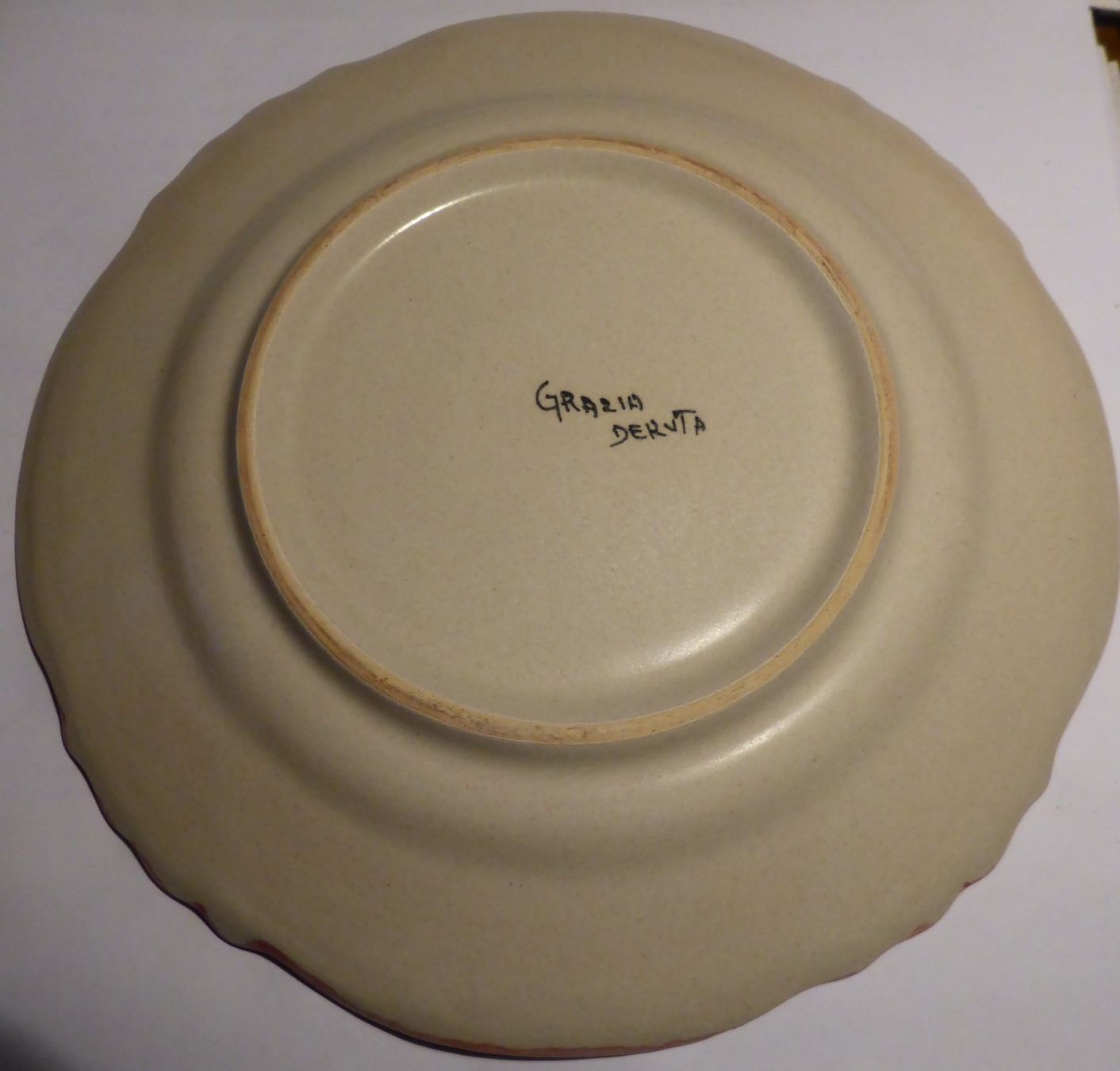 Teller: ANTIKER -HAND BEMALTER GRAZIA -DERUTA TELLER,--18,5 CM – Gebraucht aus Zürich von tritonis 3