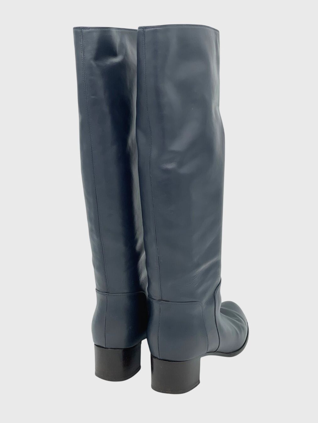 Sergio Rossi Scarpe da donna: Sergio Rossi Leather Stiefel EU 39.5 Blau – Usato da Zürich venduto da shoe_shop 3