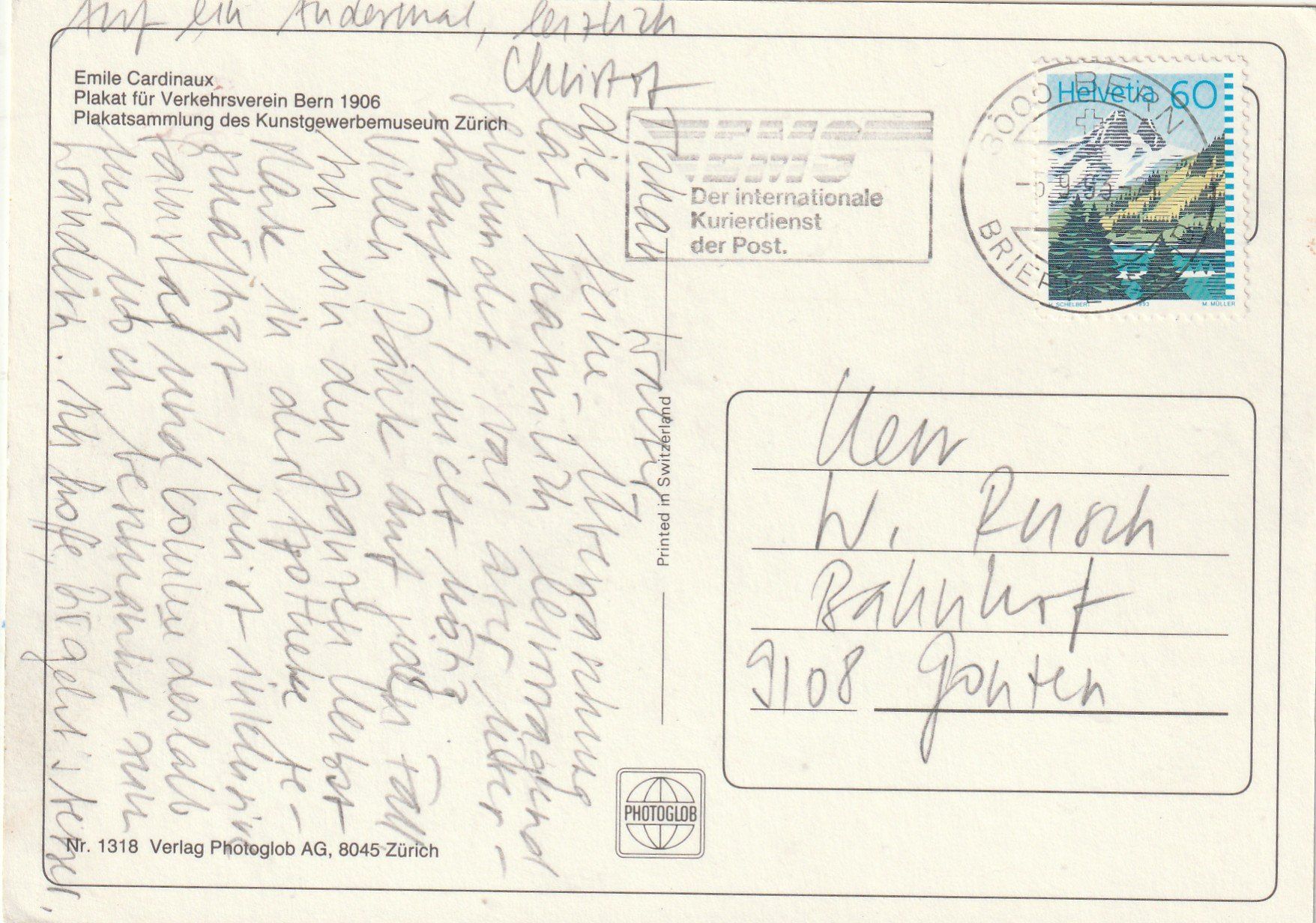 Cartes postales: Webekarte Bern – D'occasion à Lumbrein par made02 1